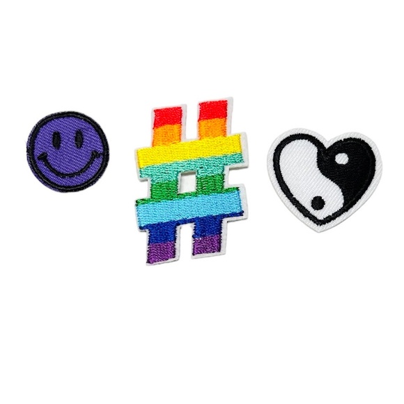 BP Nordstrom Assorted 3-Pack Expression Iron On Patches - Picture 6 of 6